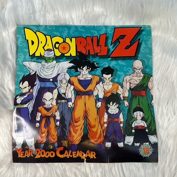 Dragon Ball Z 2000 18 Month Year Vintage Calendar